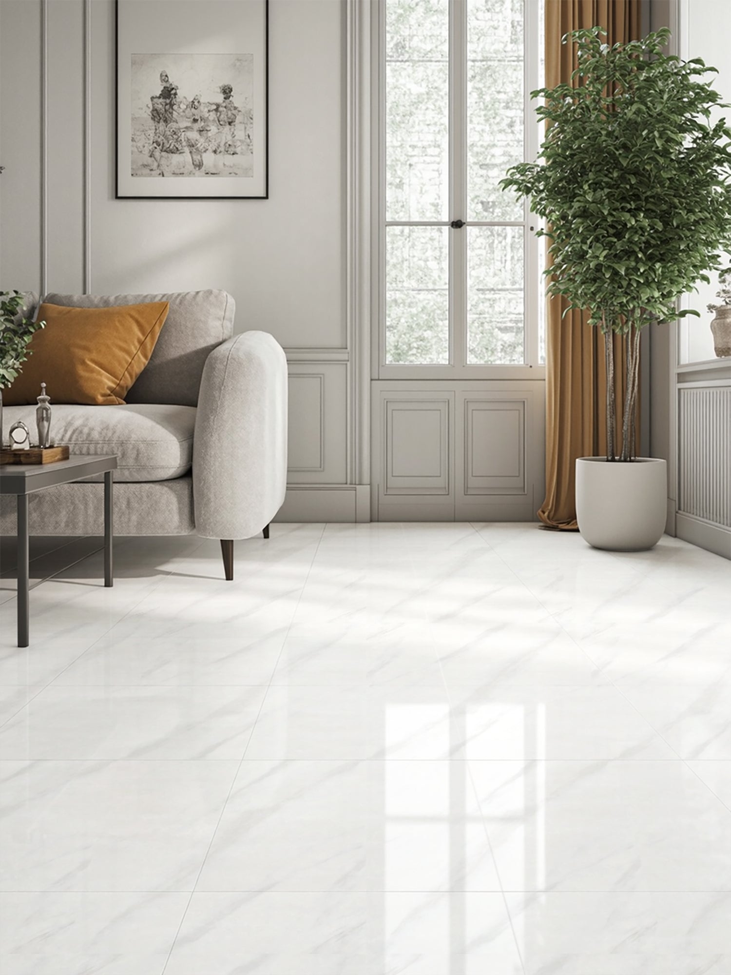 BONA Porcelain Marble Look Tile 24"×48"