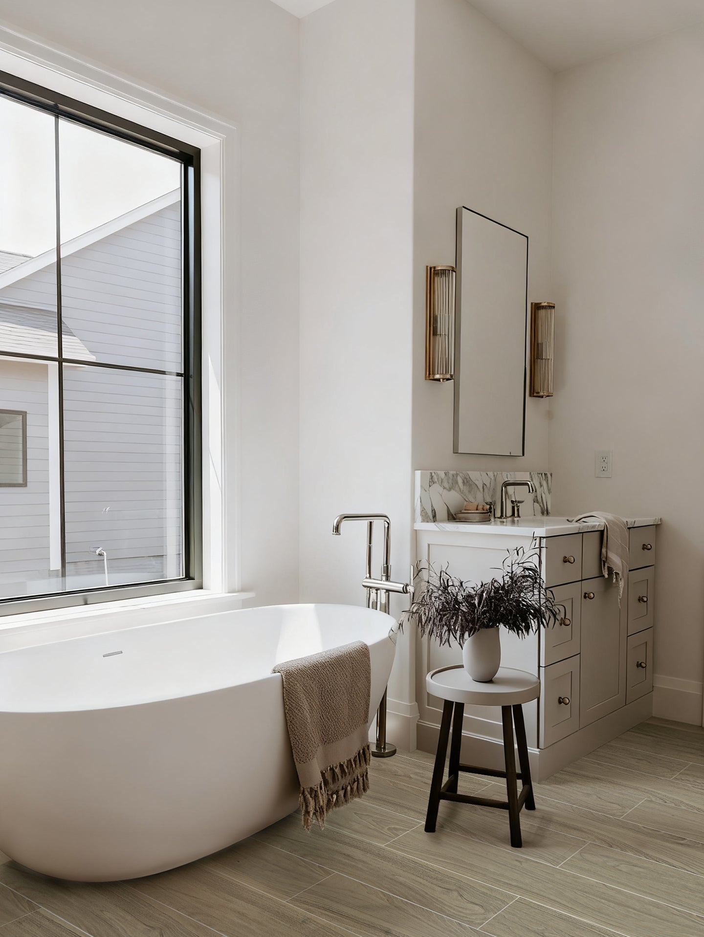 NATIONAL WOOD Porcelain Wood Look Beige Tile 8''×48''