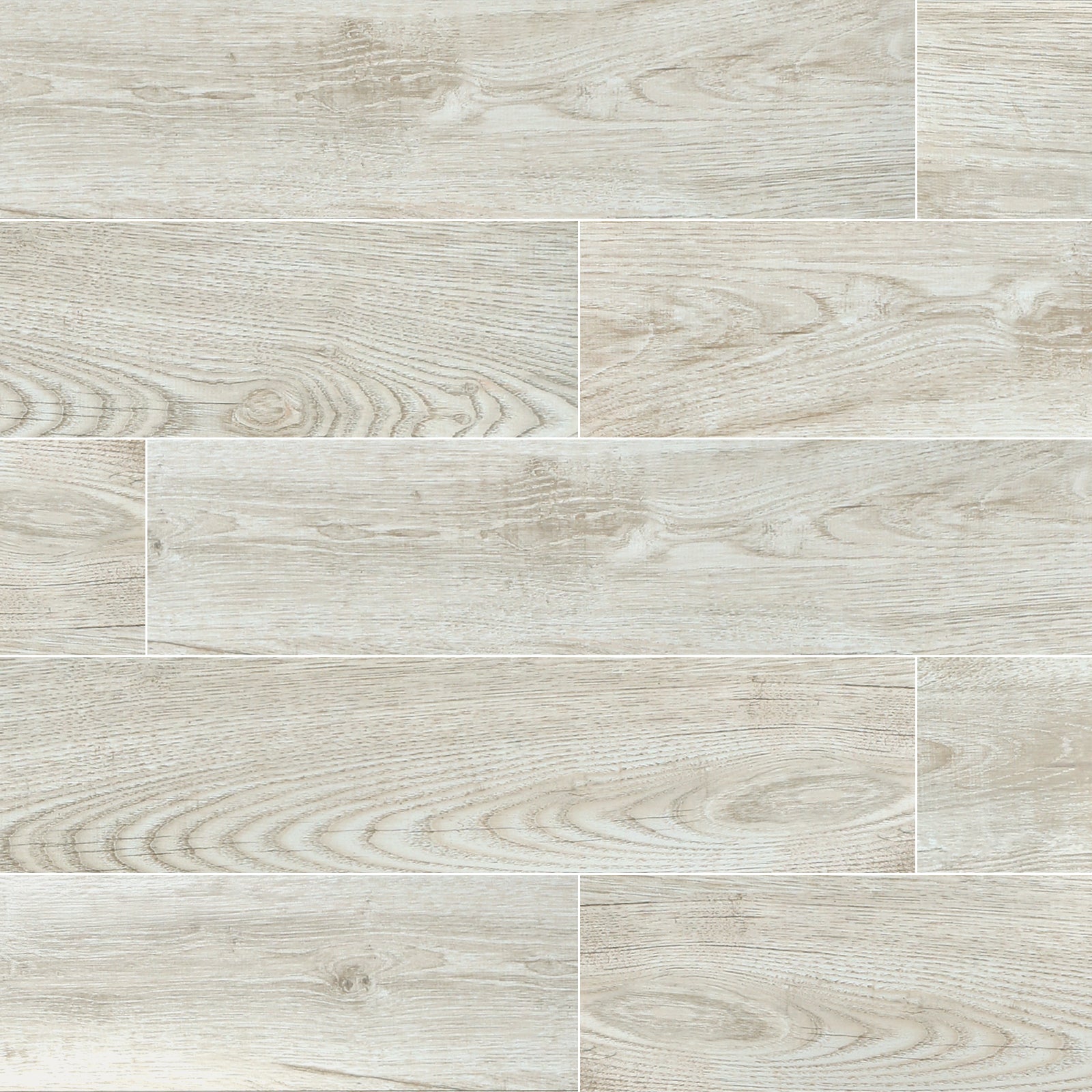 NATIONAL WOOD Porcelain Wood Look Ivory Tile 8''×48''