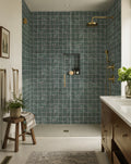 Square Grid Verde Marble Mosaic Tile
