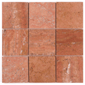 Square Red Travertine tile