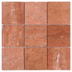 Square Red Travertine tile