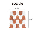 Lily Bell Red & Carrara White Marble Mosaic Tile