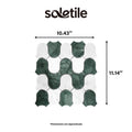 Lily Bell India Green & Carrara White Marble Mosaic Tile