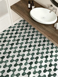 Lily Bell India Green & Carrara White Marble Mosaic Tile