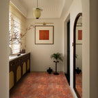 Cross-Star Red Travertine Mosaic Tile