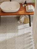 Knot Carrara White & Black Onyx Marble Mosaic Tile