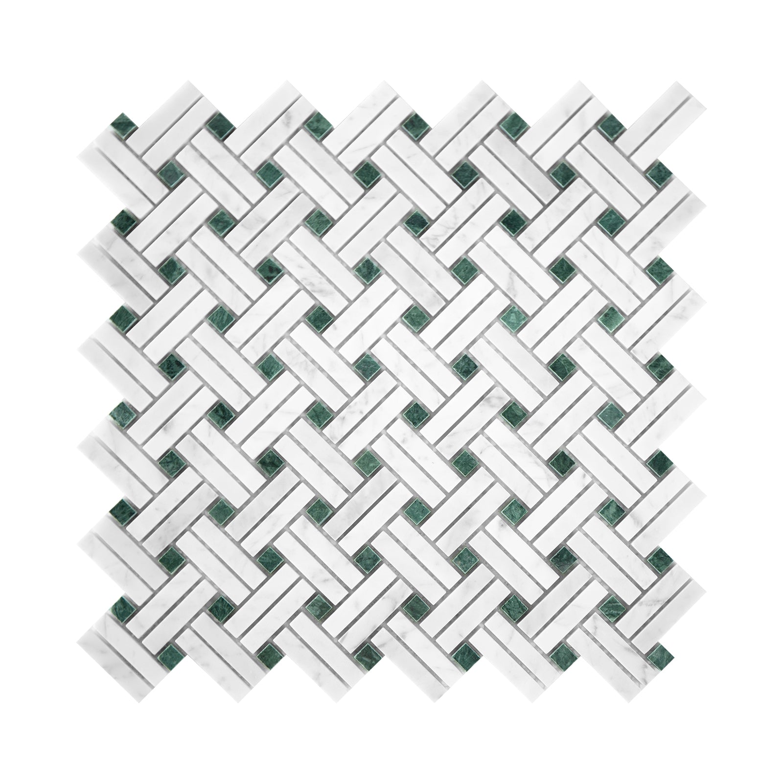 Knot Carrara White & Verde Alpi