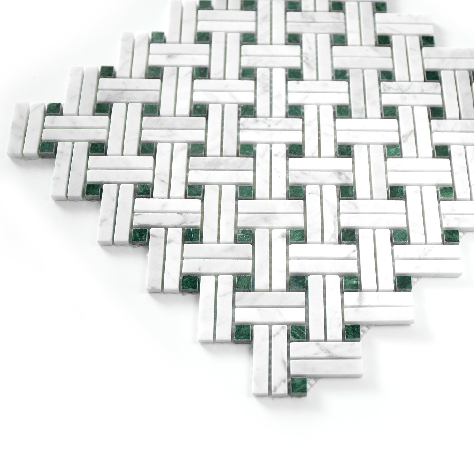 Knot Carrara White & Verde Alpi