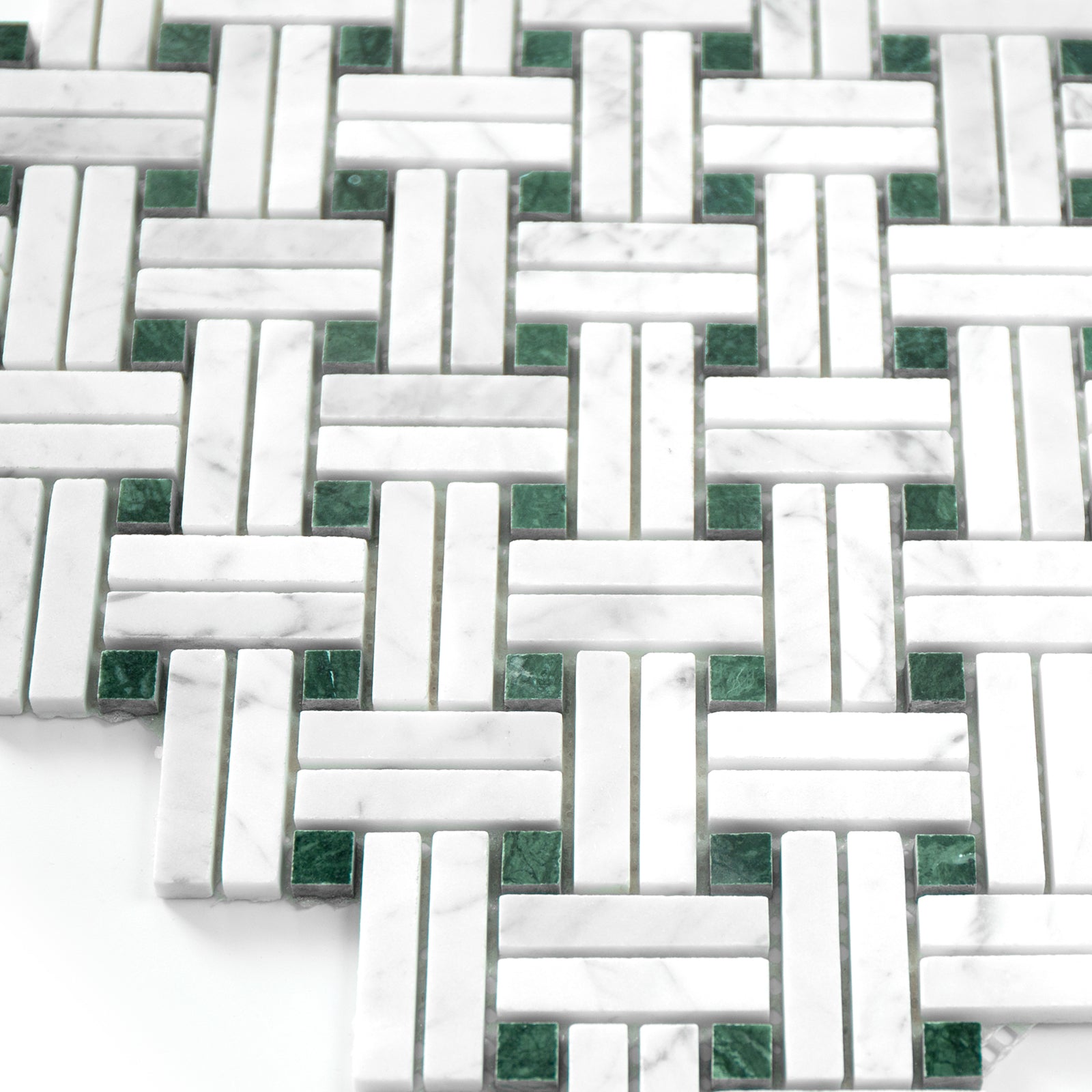 Knot Carrara White & Verde Alpi