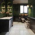 Knot Carrara White & Verde Alpi Marble Mosaic Tile