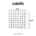 Basketweave 1"x2" Carrara White & Black Jade Marble Mosaic Tile