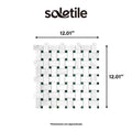 Basketweave 1"x2" Carrara White & Verde Marble Mosaic Tile