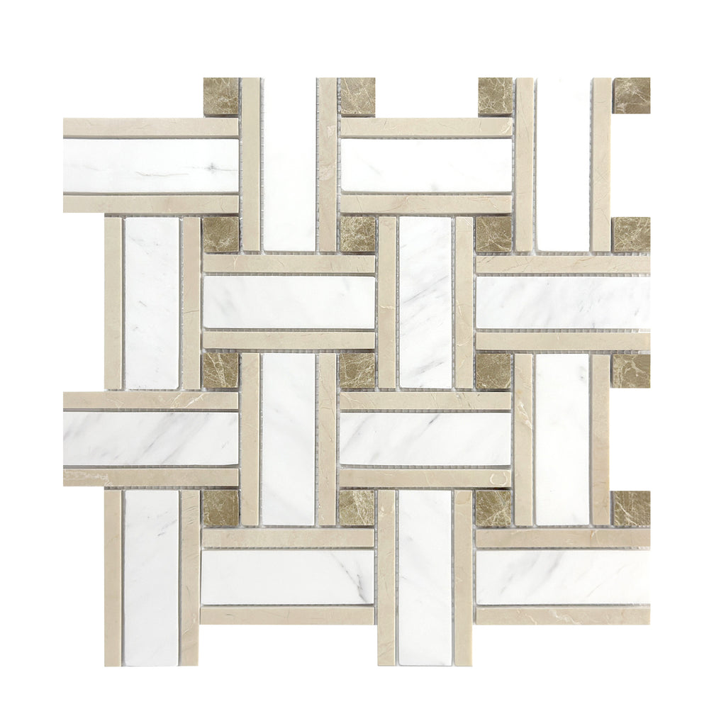 Basketweave Emperador Light & Royal Batticino