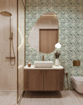 Herringbone Jade Green Marble Mosaic Tile