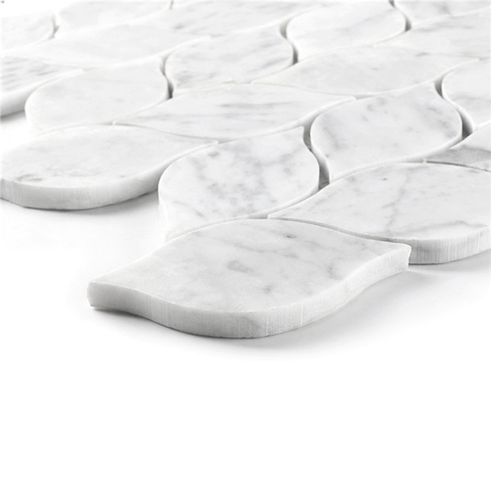 Leaf Carrara White