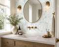 Leaf Carrara White Marble Mosaic Tile