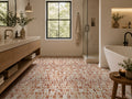 Rough-Cut Rojo Alicante Marble Mosaic Tile