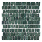 Green marble mosaic tile pattern on a white background