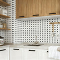 Pinwheel Ariston White & Black Marquina Marble Mosaic Tile