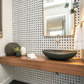 Pinwheel Ariston White & Black Marquina Marble Mosaic Tile