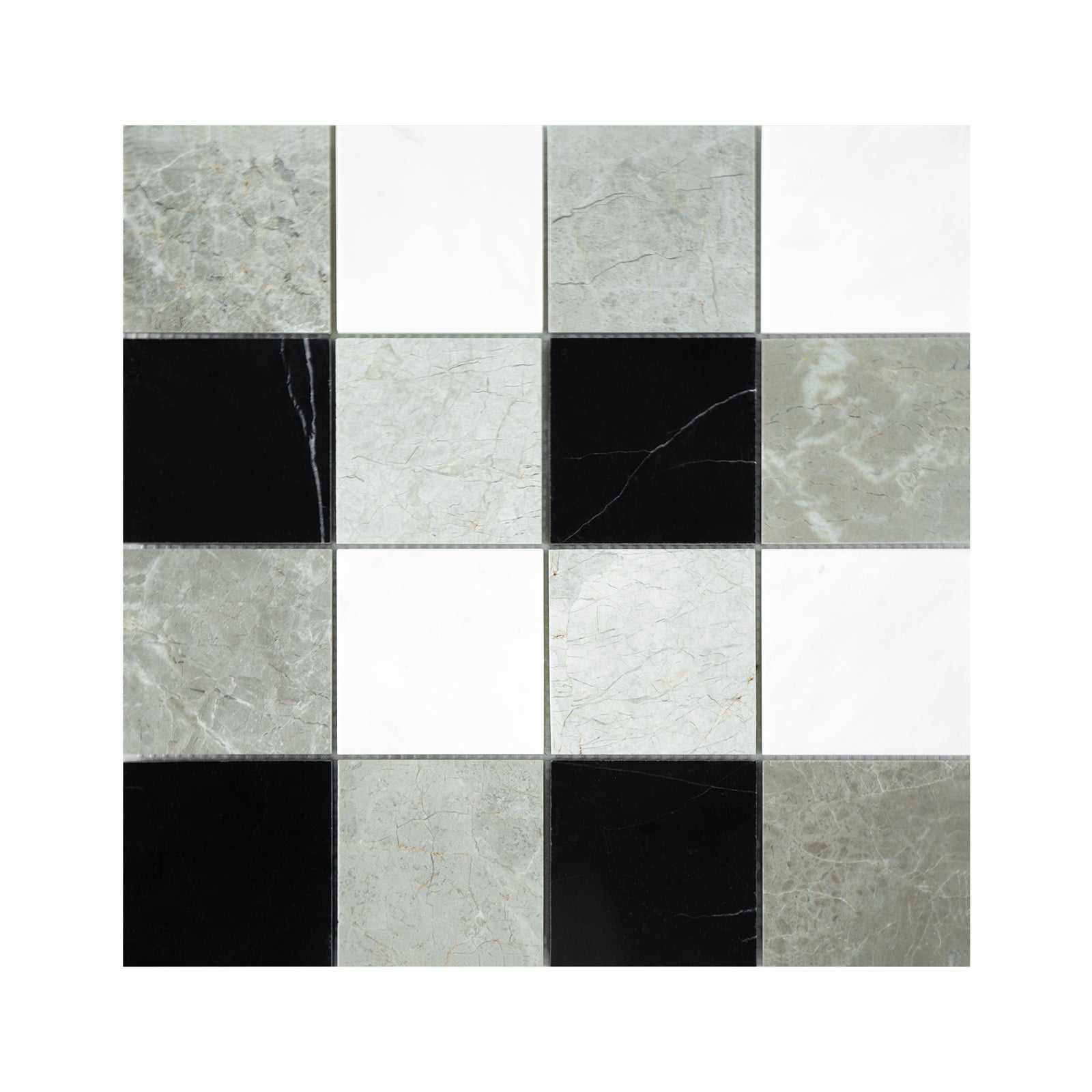 Grid Ariston White & Black Jade & Cloud Gray