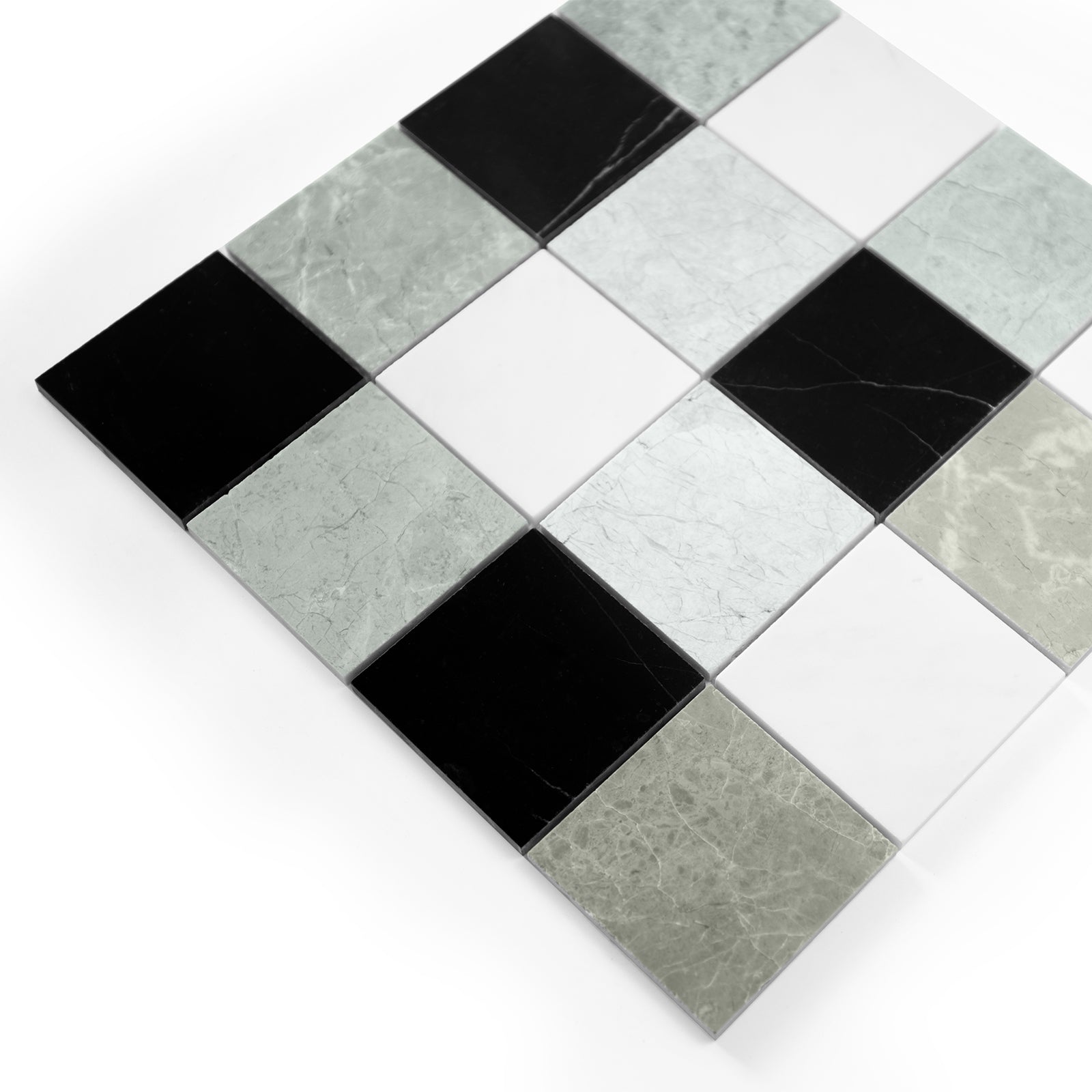 Grid Ariston White & Black Jade & Cloud Gray