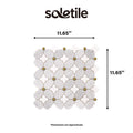 Four-Leaf Carrara White Marble Mosaic Tile