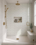 Petal Thassos white Marble Mosaic Tile