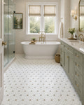 Petal Thassos white Marble Mosaic Tile