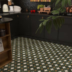 Four-Leaf India Green Marble Mosaic Tile