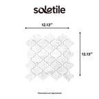 Tile with dimensions labeled and 'soletile' branding on a white background