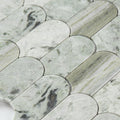 Marble tiles with a green and gray pattern