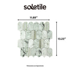 Feather Jade Green Marble Mosaic Tile